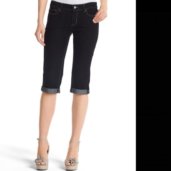 White House Black Market Denim - White House Black Market Noir Pedal Pusher Jeans 6